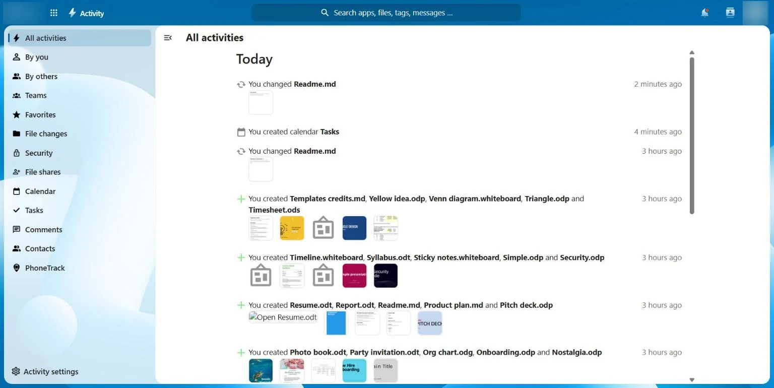 ISOFT DMS: registo de actividade dos documentos