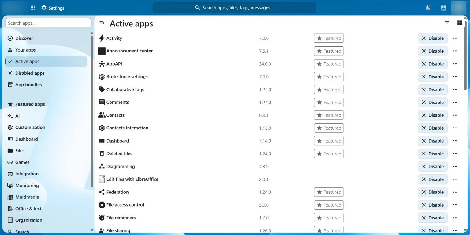 ISOFT DMS: aplicações activas
