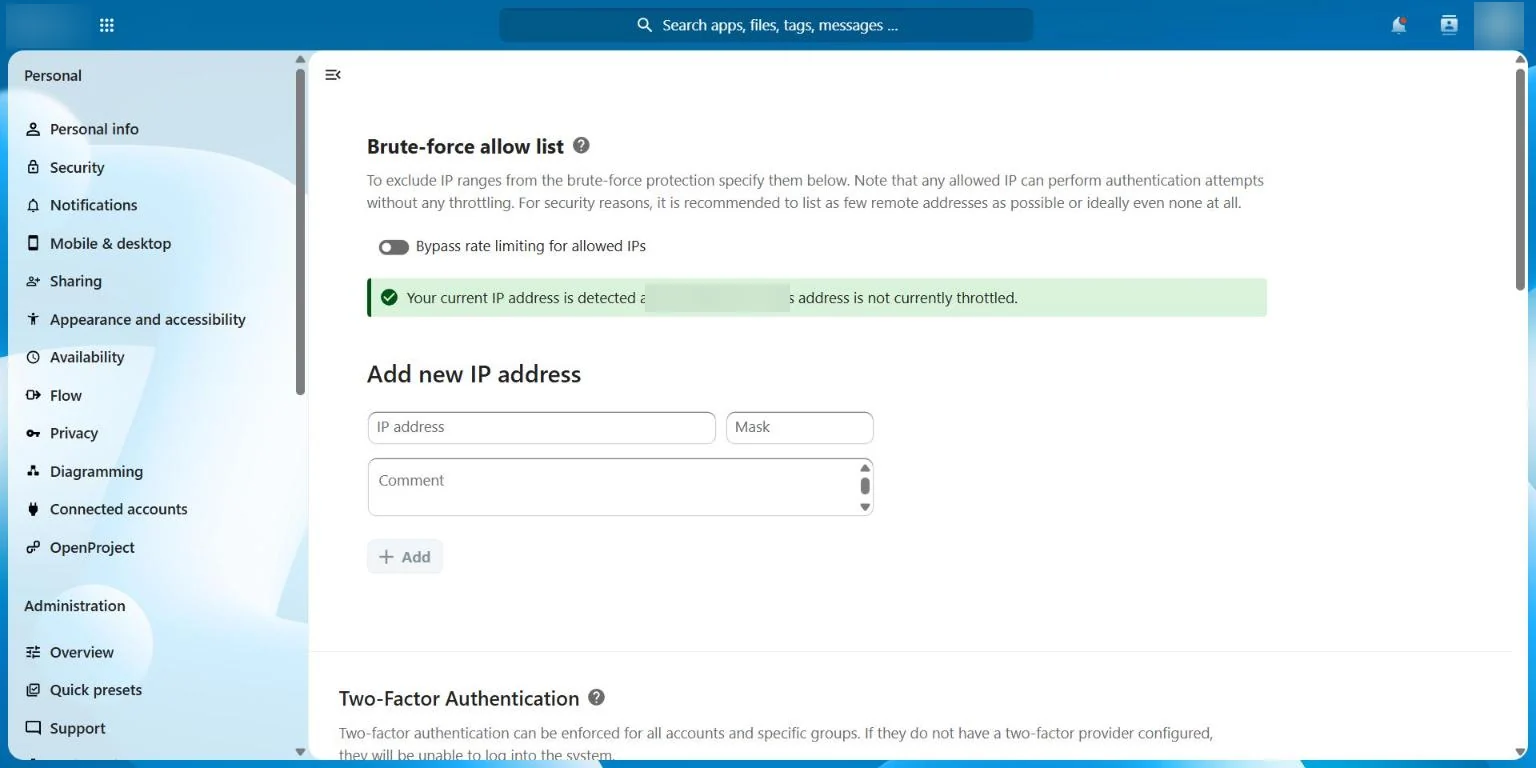 ISOFT DMS: protecção contra ataques de força bruta e autenticação de dois factores