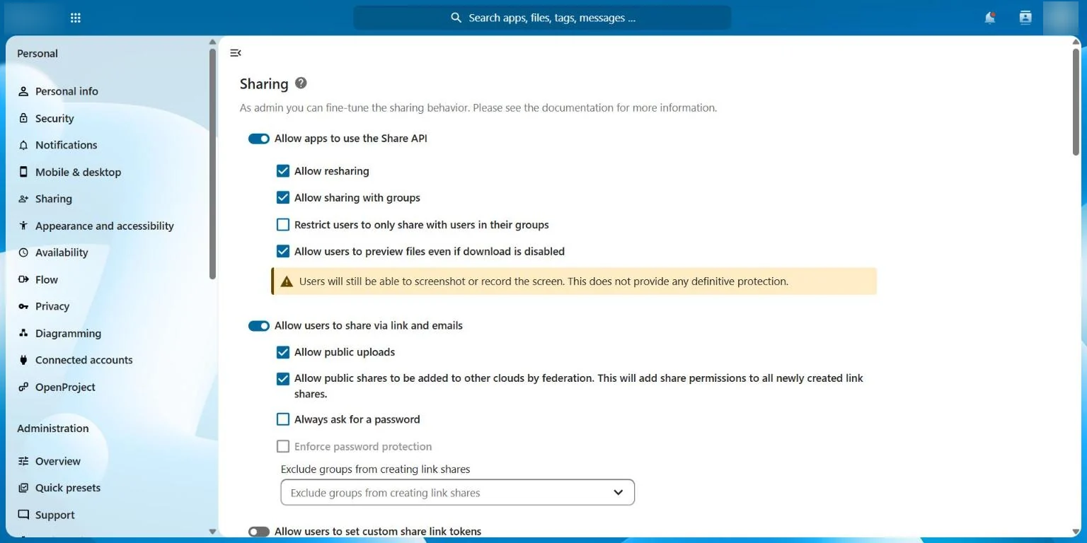 ISOFT DMS: regras de partilha definidas pelo administrador